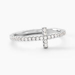 Bague Biche Argent Blanc Oxyde De Zirconium - Bagues avec pierre Femme | Histoire d&rsquo;Or