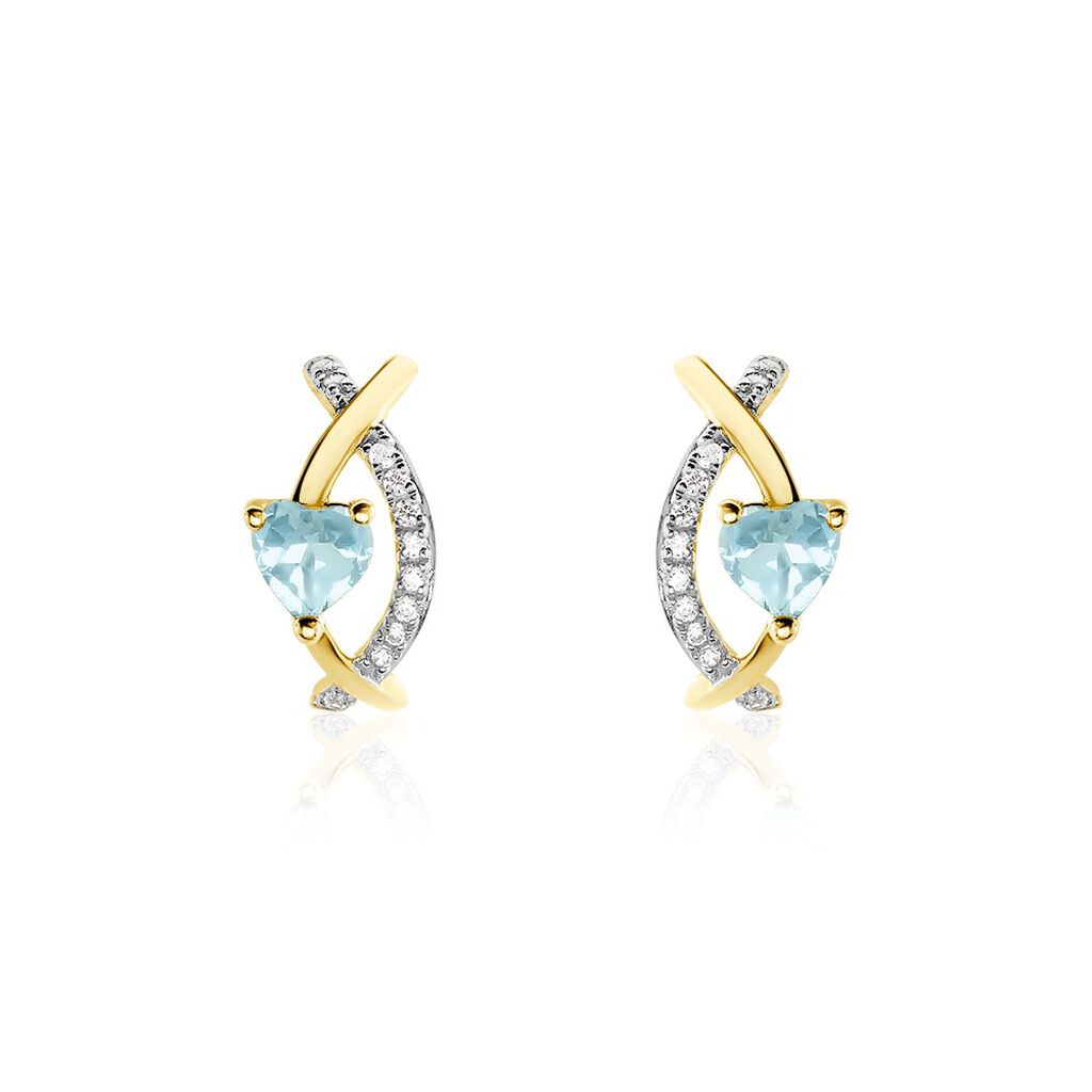 Créoles Clothilde Or Jaune Topaze Oxyde De Zirconium - Boucles d'oreilles créoles Femme | Histoire d’Or