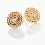 Boucles D'oreilles Puces Carmina Plaqu&eacute; Or Jaune Oxyde De Zirconium - Boucles d'oreilles fantaisie Femme | Histoire d&rsquo;Or