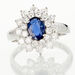 Bague Ivan Or Blanc Saphir Et Diamant - Bagues solitaires Femme | Histoire d’Or