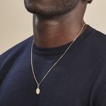 Pendentif Ange Rond Cisele Or Jaune - Pendentifs Bapt&ecirc;me Famille | Histoire d&rsquo;Or