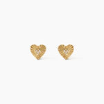 Boucles D'Oreilles Puces Pearl Argent Dor&eacute; A L'Or 750/1000 Oxyde De Zirconium - Boucles d'oreilles fantaisie Femme | Histoire d&rsquo;Or