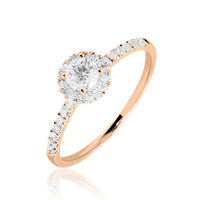 Bague Solitaire Lena Or Rose Diamant