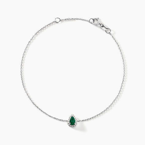 Bracelet Juliettina Or Blanc Emeraude Et Diamant - Bracelets Femme | Histoire d’Or