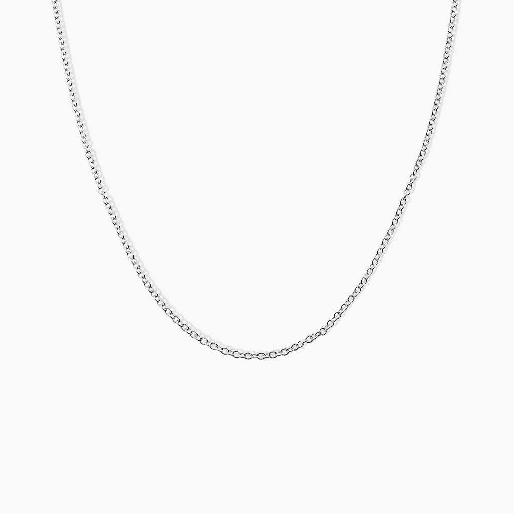 Cha&icirc;ne Ilan Maille For&ccedil;at Ronde Or Blanc - Chaines Unisex | Histoire d&rsquo;Or