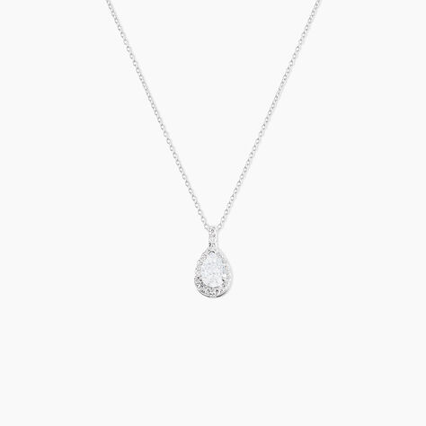 Collier M&eacute;lie Argent Blanc Oxyde De Zirconium - Colliers fantaisie Femme | Histoire d&rsquo;Or