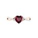 Bague Clothilde Or Rose Rhodolite Et Oxyde - Bagues Coeur Femme | Histoire d’Or