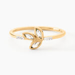 Bague Oc&eacute;an Or Jaune Topaze Oxyde De Zirconium - Bagues avec pierre Femme | Histoire d&rsquo;Or