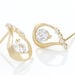 Boucles D'oreilles Puces Helie Goutte Or Jaune Oxyde De Zirconium - Clous d'oreilles Femme | Histoire d’Or