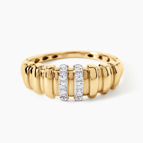 Bague Sunset Riviera Argent Jaune Oxyde De Zirconium   - Bagues avec pierre Femme | Histoire d&rsquo;Or