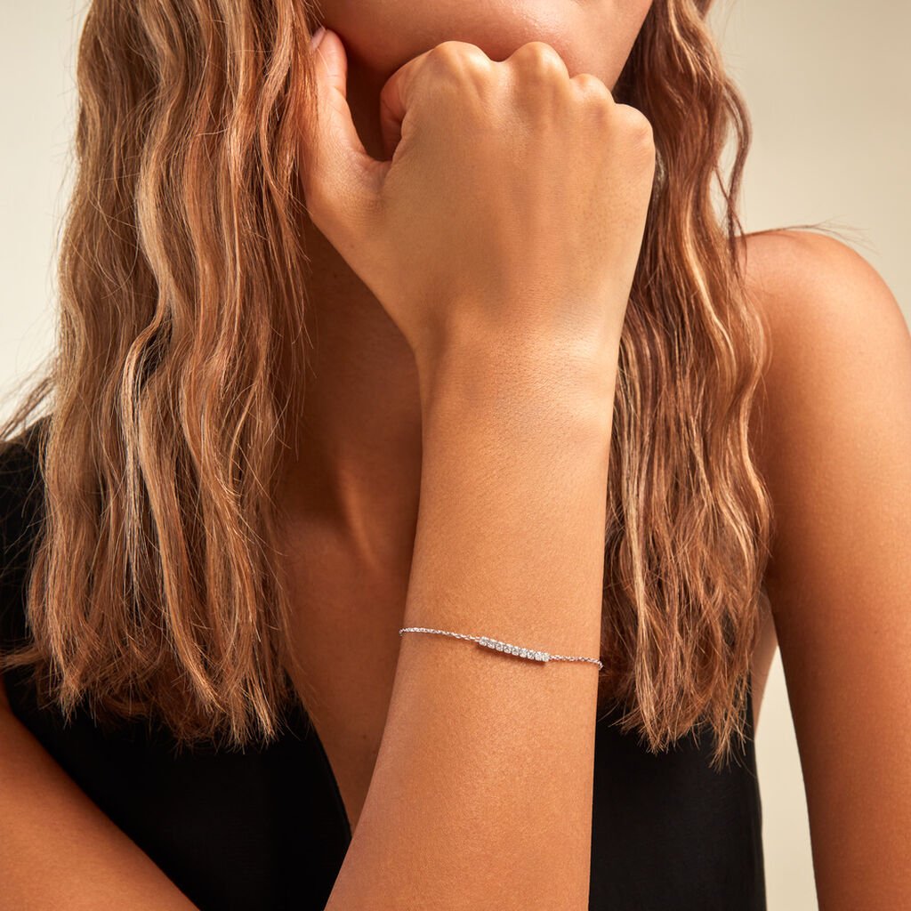 Bracelet Rio Tennis Argent Blanc Oxyde De Zirconium - Bracelets Femme | Histoire d’Or