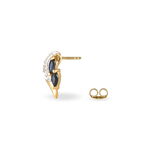 Boucles D'oreilles Puces Sakina Or Jaune Saphir Et Diamant Et Divers - Clous d'oreilles Femme | Histoire d&rsquo;Or