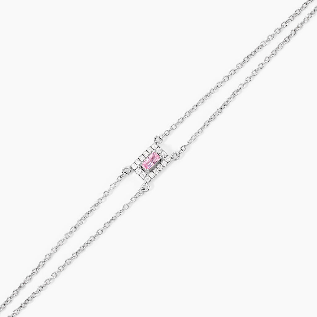 Bracelet Laurine Argent Rose Oxyde De Zirconium - Bracelets Femme | Histoire d&rsquo;Or
