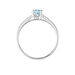Bague Or Blanc Manon Topaze Oxydes De Zirconium - Bagues solitaires Femme | Histoire d’Or