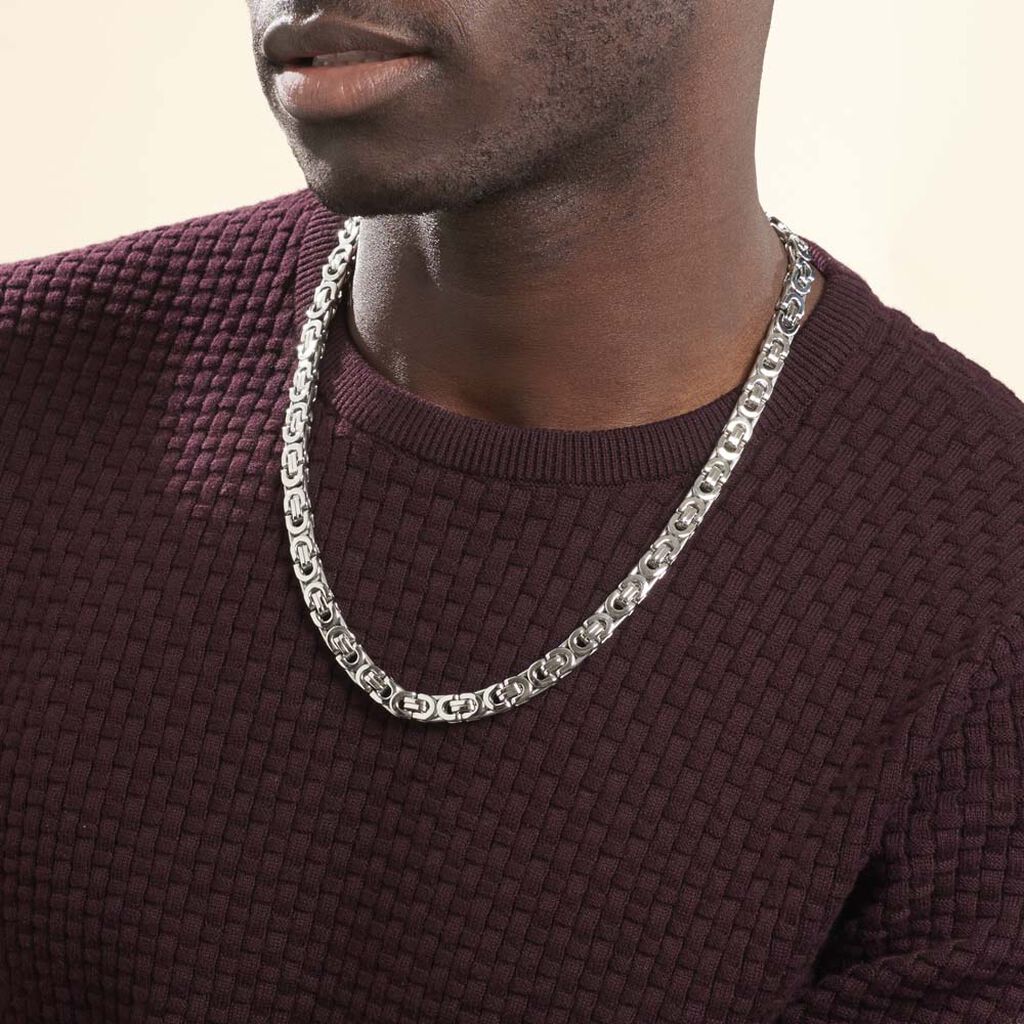 Collier Ignacio Acier Blanc - Chaines Homme | Histoire d’Or
