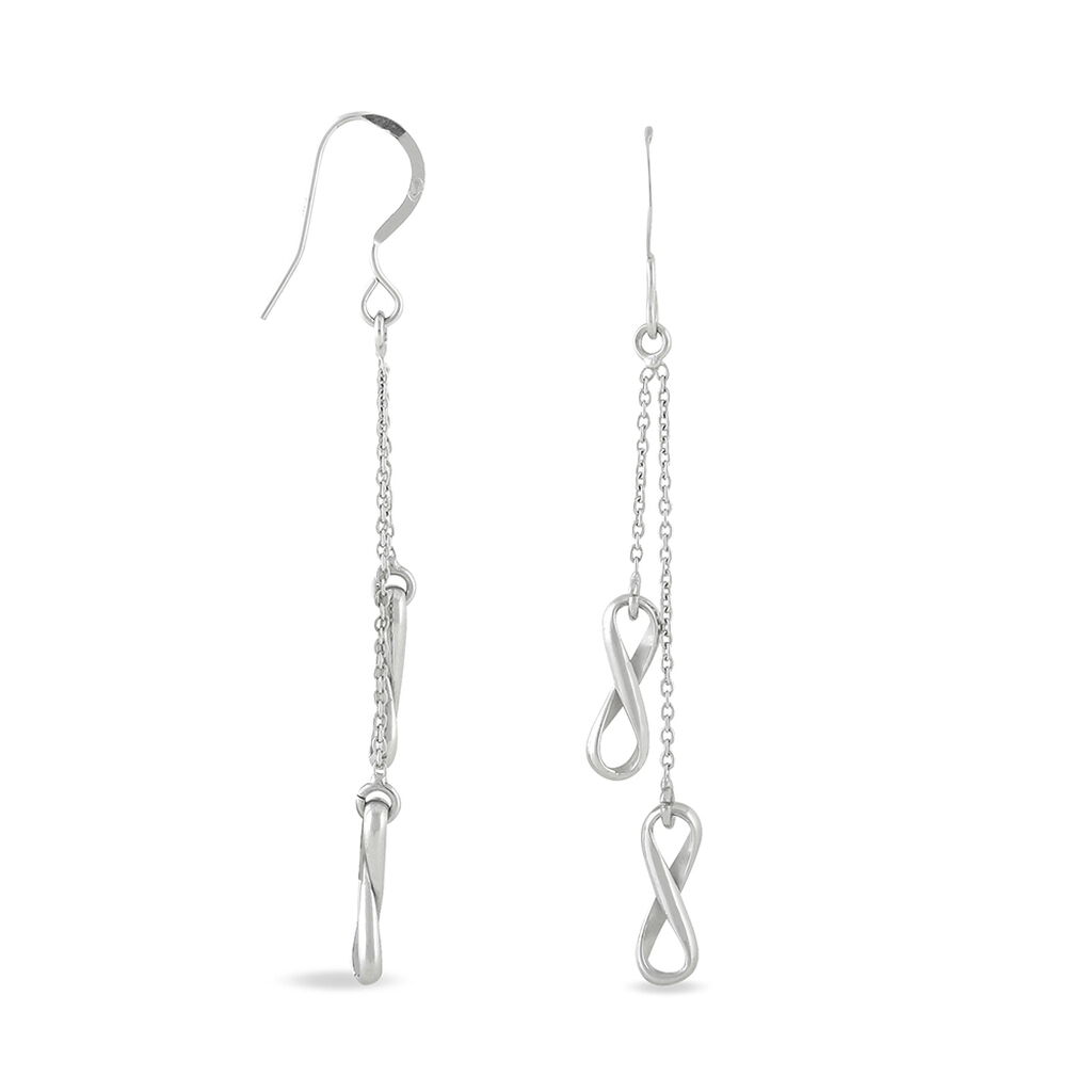 Boucles D'oreilles Pendantes Noelle Argent Blanc - Boucles d'oreilles fantaisie Femme | Histoire d’Or