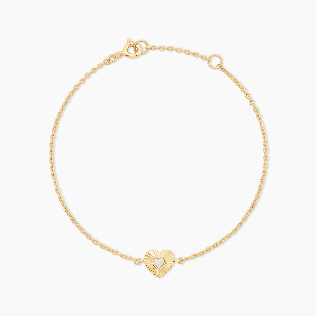 Bracelet Obeline Argent Dor&eacute; A L'Or 750/1000 Nacre - F&ecirc;te des m&egrave;res Femme | Histoire d&rsquo;Or