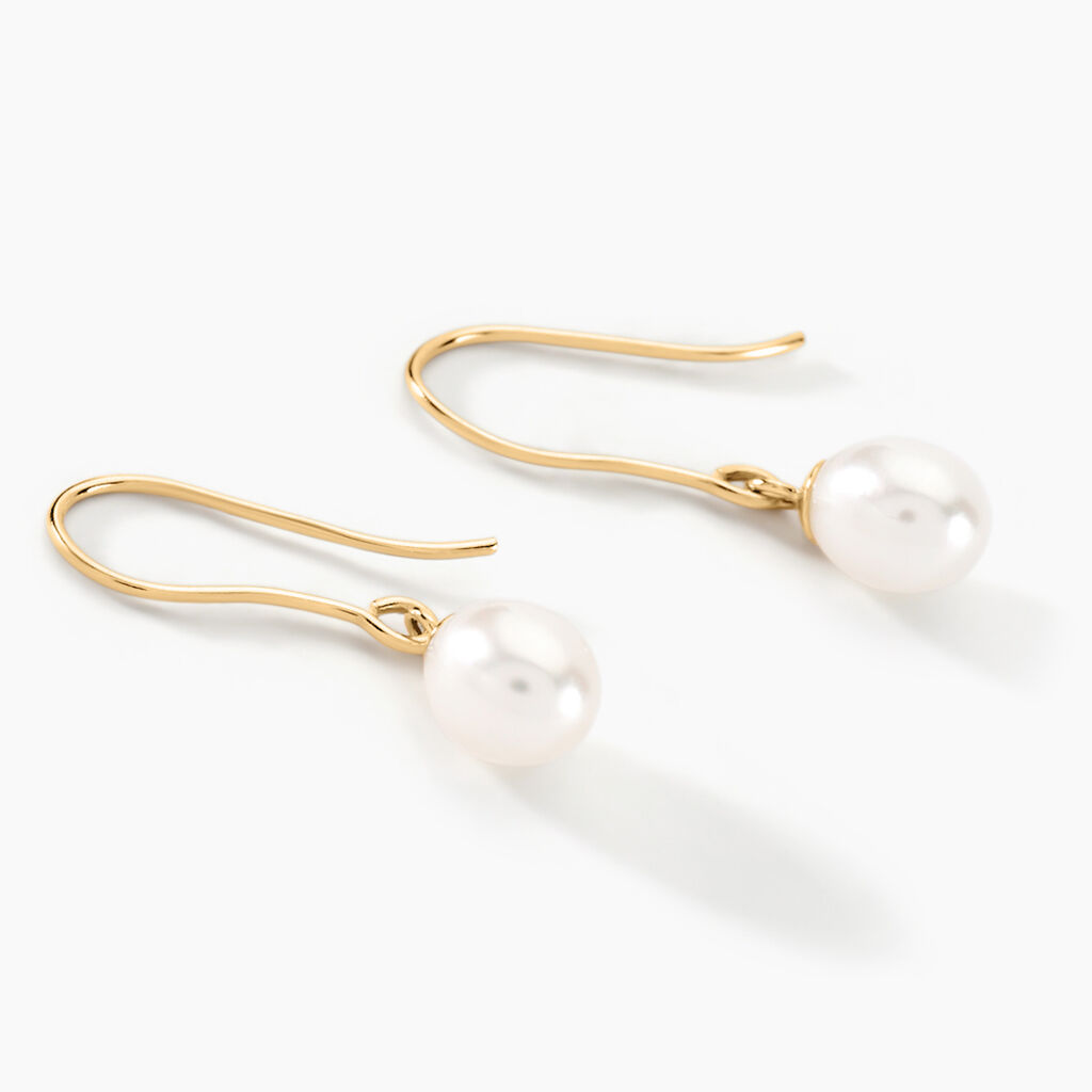 Boucles D'oreilles Pendantes Baroque Or Jaune Perle De Culture - Boucles d'oreilles pendantes Femme | Histoire d’Or
