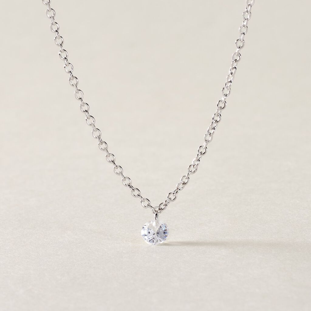 Collier Argent Constantin Argent Blanc Oxyde - Colliers fantaisie Femme | Histoire d&rsquo;Or