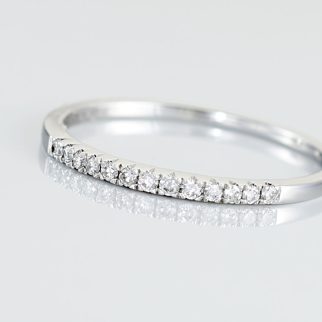 Alliance Pristina Or Blanc Diamant - Bijoux Femme | Histoire d&rsquo;Or