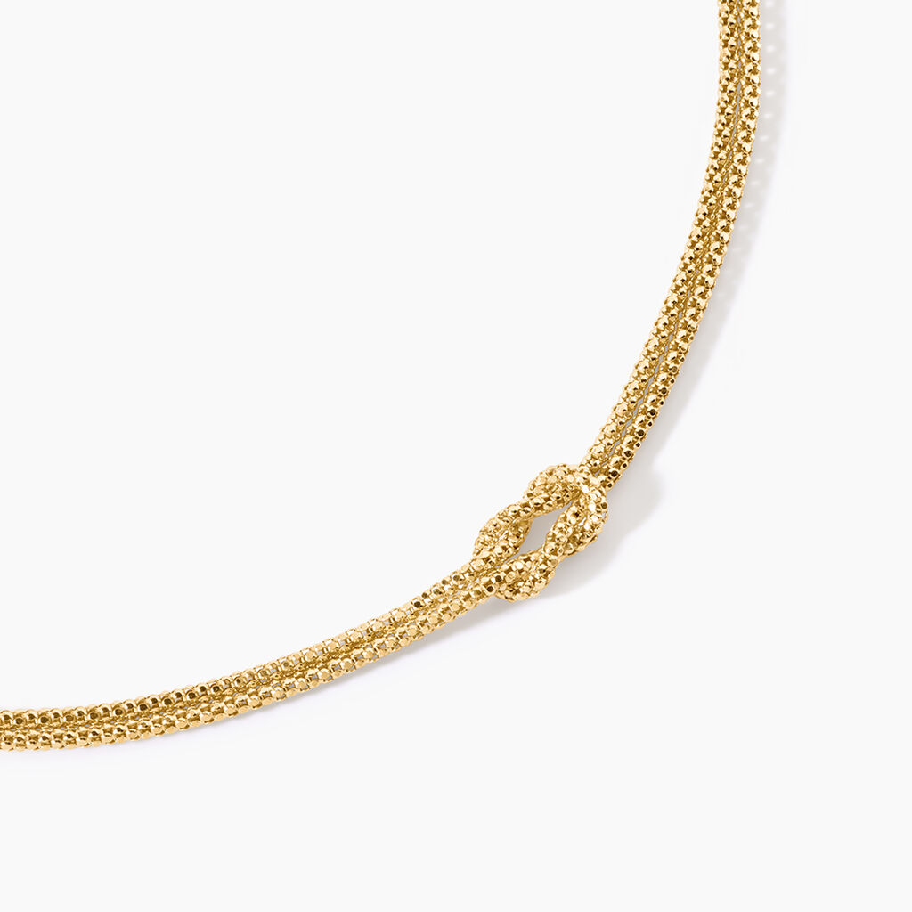 Collier Cyndel Argent Dor&eacute; A L'Or 750/1000 - Bijoux sans pierre Femme | Histoire d&rsquo;Or