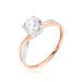 Bague Solitaire Micheline Or Bicolore Oxyde De Zirconium - Bagues solitaires Femme | Histoire d’Or