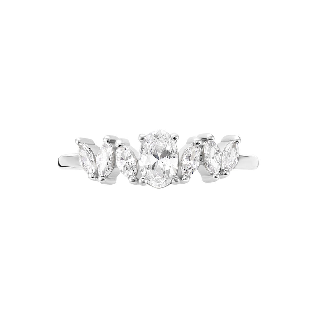 Bague Winter Sweetness Argent Blanc Oxyde De Zirconium - Bagues solitaires Femme | Histoire d’Or