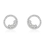 Boucles D'oreilles Puces Argent Blanc Ursine Oxydes De Zirconium - Boucles d'oreilles fantaisie Femme | Histoire d&rsquo;Or