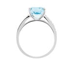 Bague Marie-camille Or Blanc Topaze Et Oxyde De Zirconium - Bagues solitaires Femme | Histoire d&rsquo;Or