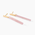 Boucles D'oreilles Pendantes Halcyone Or Jaune Calc&eacute;doine - Boucles d'oreilles pendantes Femme | Histoire d&rsquo;Or