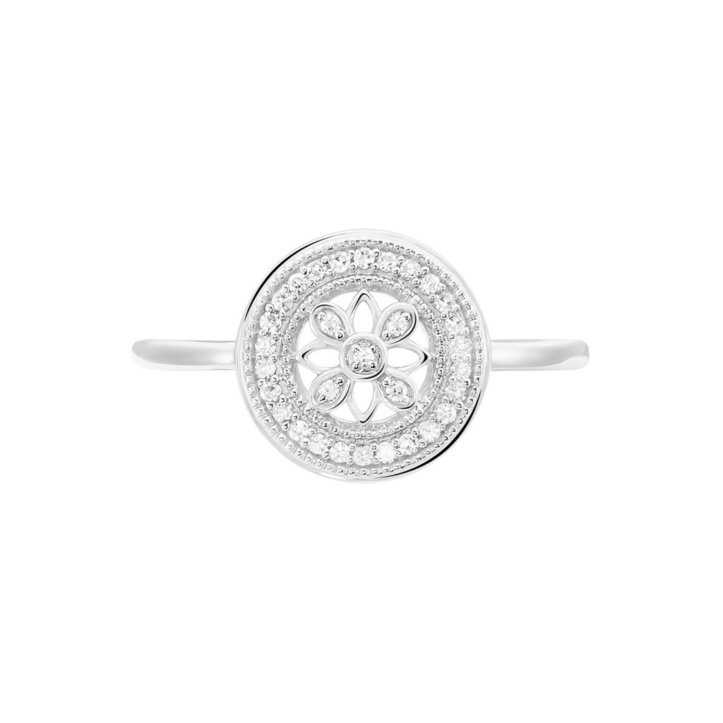 Bague Elfidiane Or Blanc Diamant - Bagues solitaires Femme | Histoire d&rsquo;Or