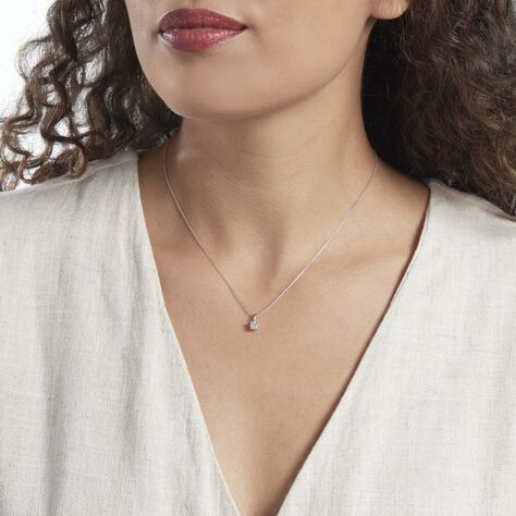 Collier Victoria Platine Blanc Diamant - Pendentifs Femme | Histoire d’Or