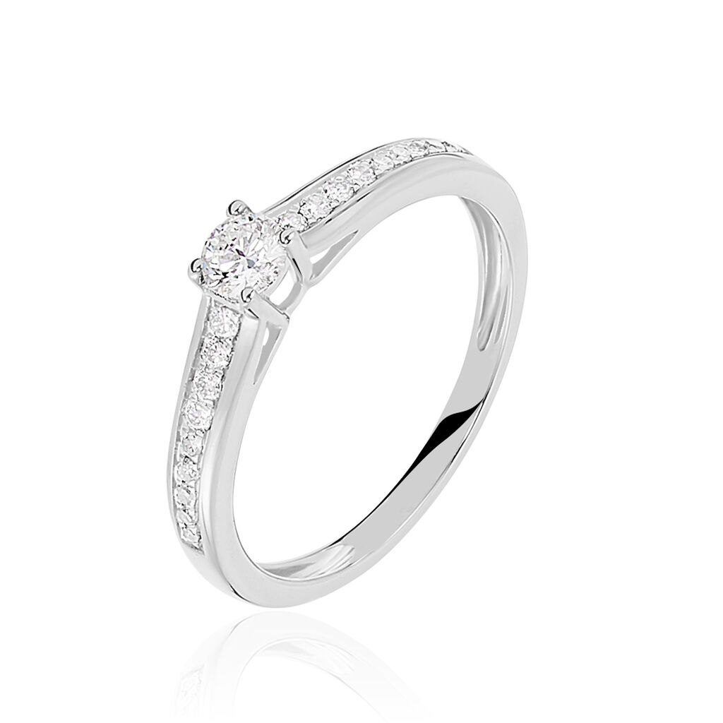 Bague Solitaire Aramis Or Blanc Diamant - Bagues solitaires Femme | Histoire d&rsquo;Or