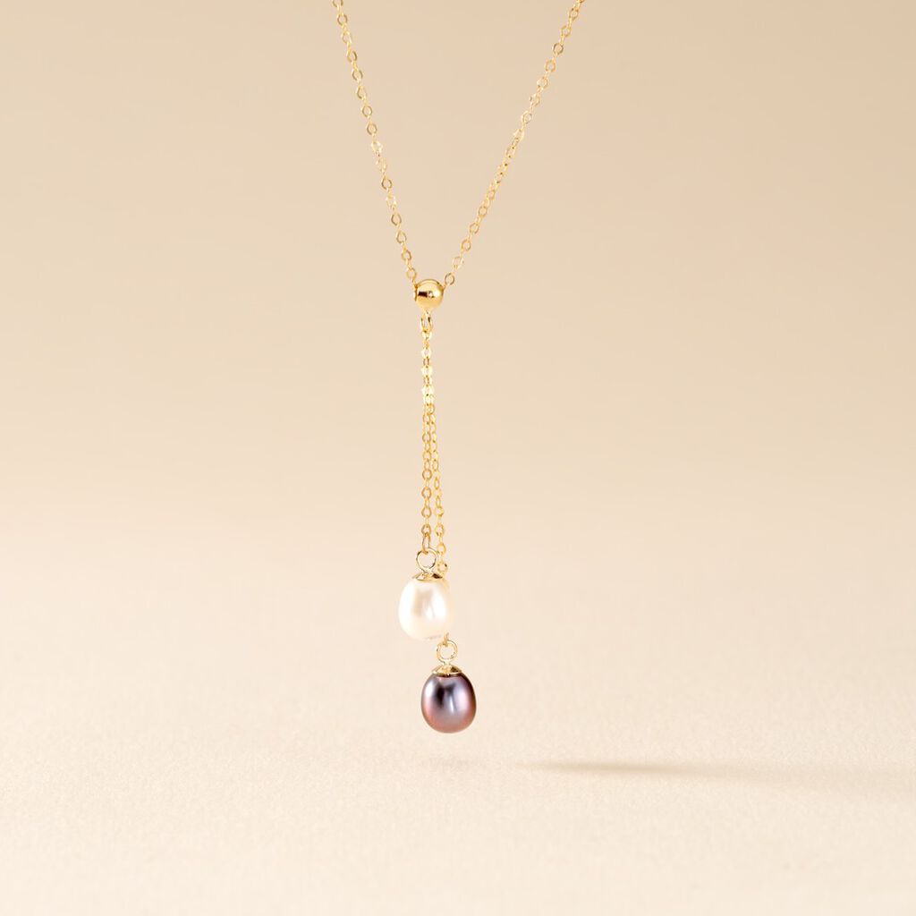 Collier Or Jaune Brayann Perles De Culture - Colliers Femme | Histoire d&rsquo;Or