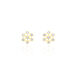 Boucles D'oreilles Puces Eileen Flocon Or Jaune Oxyde De Zirconium - Clous d'oreilles Femme | Histoire d’Or