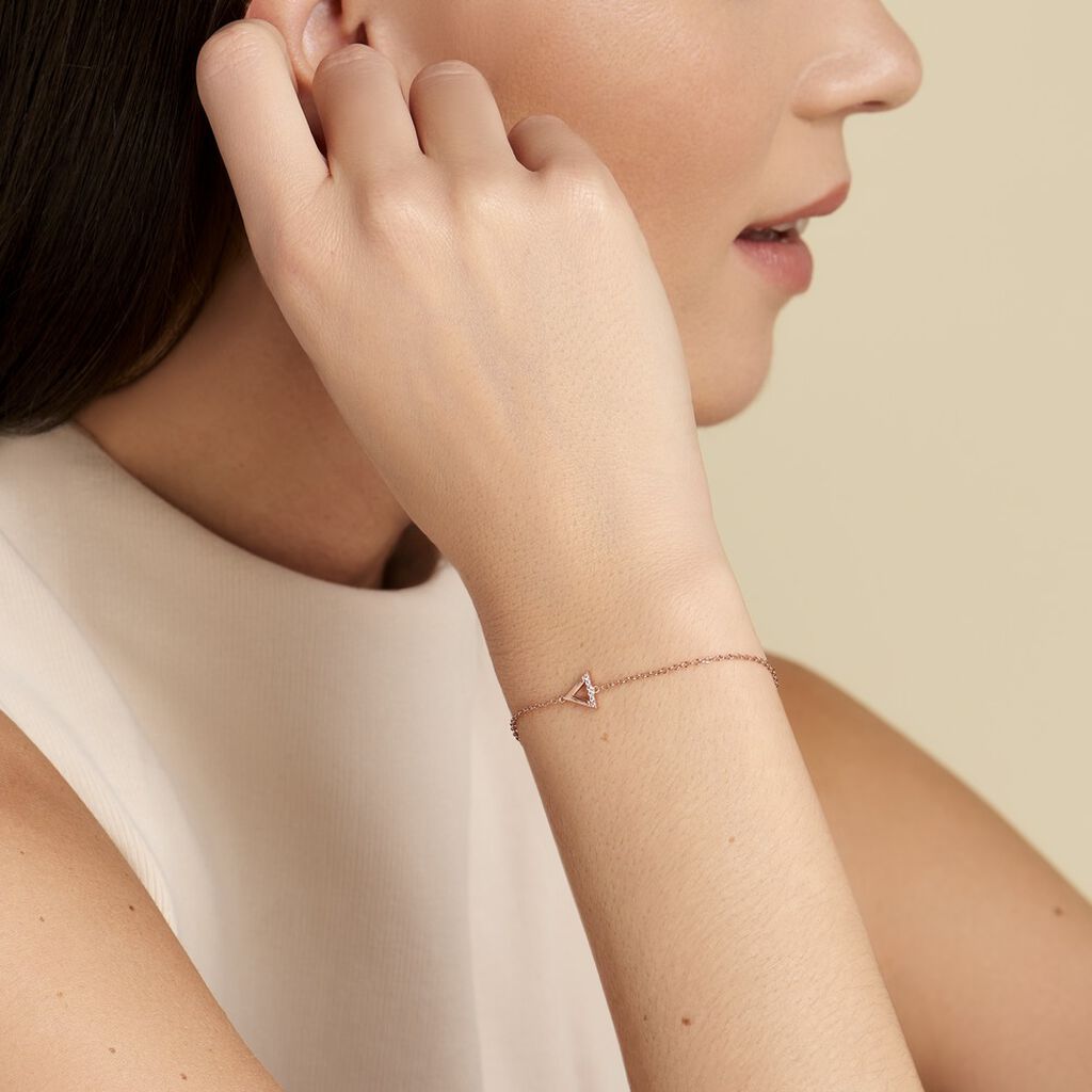 Bracelet Lorena Argent Rose Oxyde De Zirconium - Bracelets Femme | Histoire d’Or