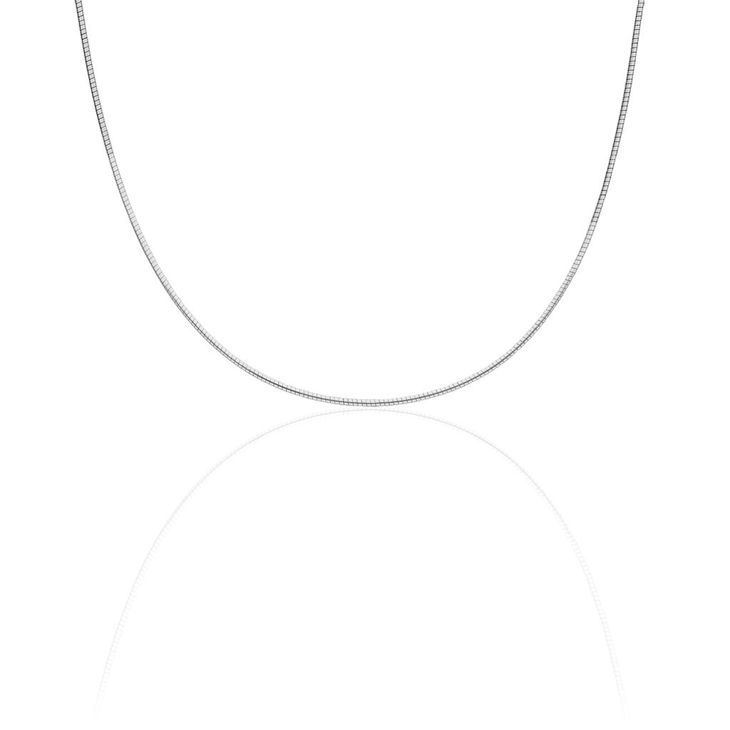 Chaîne Kassie Maille Omega Argent Blanc