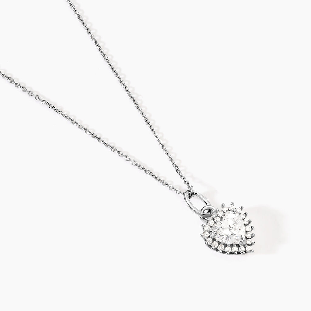 Collier Calvi Argent Blanc Oxyde De Zirconium - F&ecirc;te des m&egrave;res Femme | Histoire d&rsquo;Or