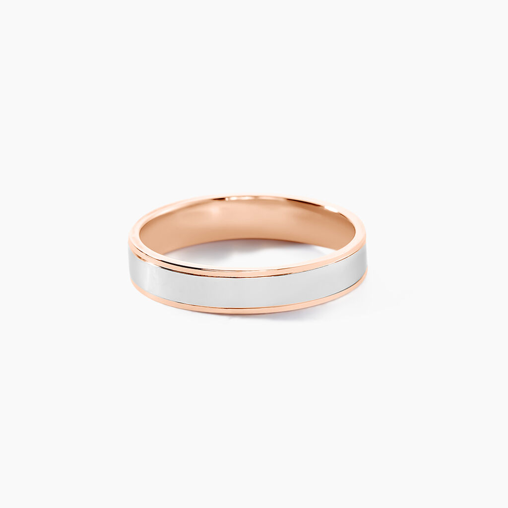 Alliance Hevan Ruban Or Bicolore - Alliances Unisex | Histoire d&rsquo;Or