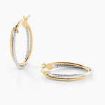 Cr&eacute;oles Maelia Or Bicolore - Boucles d'oreilles cr&eacute;oles Femme | Histoire d&rsquo;Or