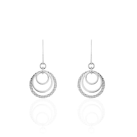 Boucles D'oreilles Pendantes Lilia Argent Blanc - Boucles d'oreilles fantaisie Femme | Histoire d’Or