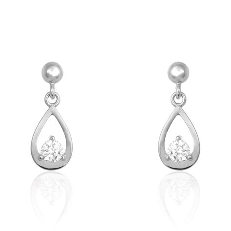 Boucles D'oreilles Puces Bethilda Argent Blanc Oxyde De Zirconium - Boucles d'oreilles fantaisie Femme | Histoire d’Or