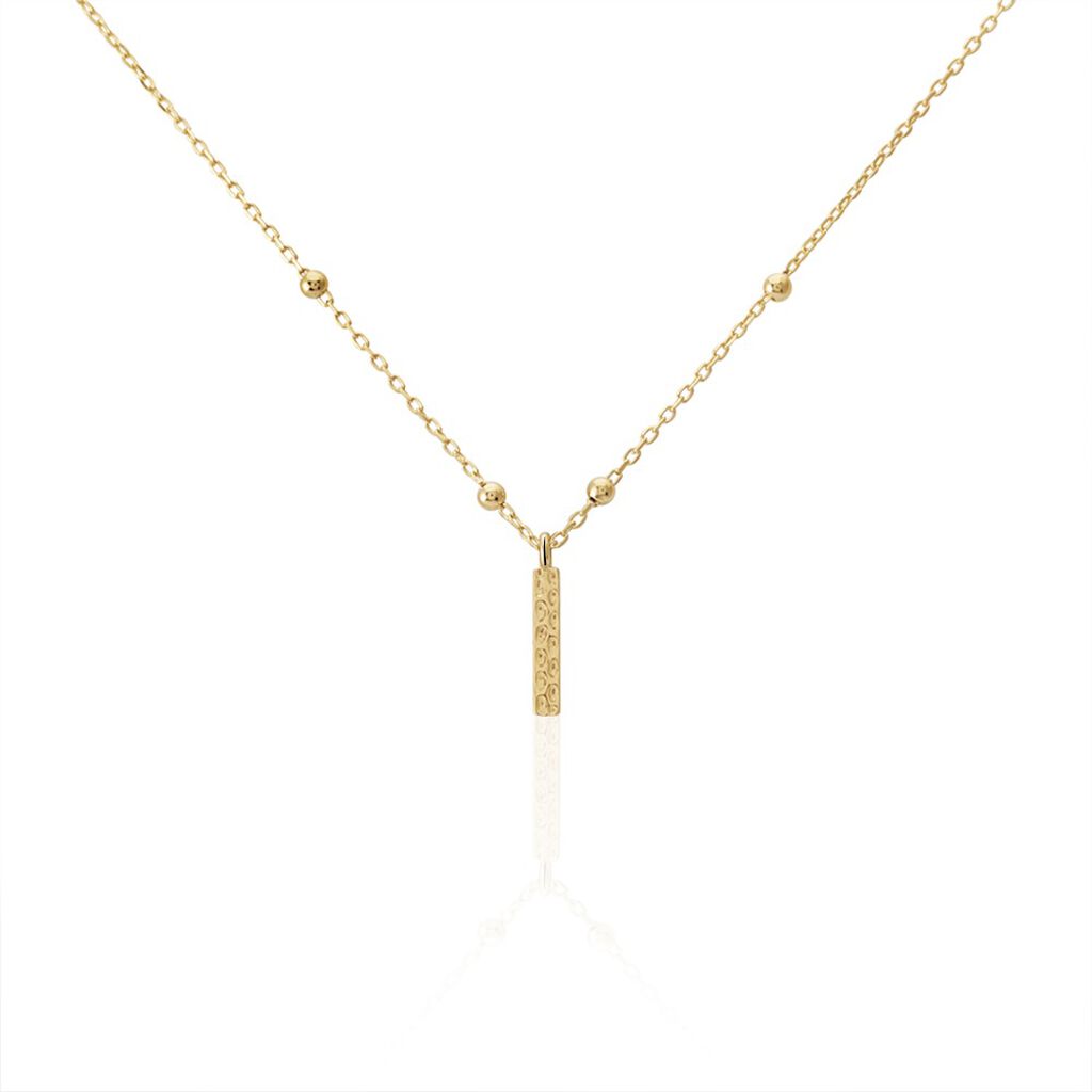 Collier Plaqué Or Jaune Lettra