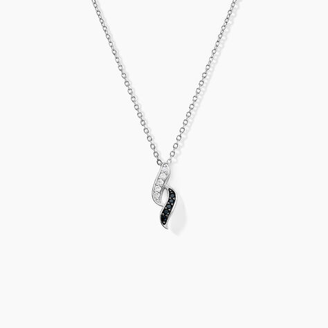 Collier Sylvie Argent Blanc Oxyde De Zirconium - Colliers fantaisie Femme | Histoire d’Or