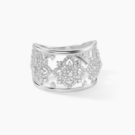 Bague Ros&eacute;e Or Blanc Diamant - Bagues avec pierre Femme | Histoire d&rsquo;Or