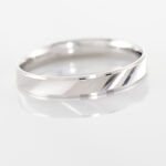 Alliance Matheo Ruban Plat Or Blanc - Alliances Unisex | Histoire d&rsquo;Or