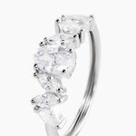 Bague Eclat D'Aurore Argent Blanc Oxyde De Zirconium - Bagues solitaires Femme | Histoire d&rsquo;Or