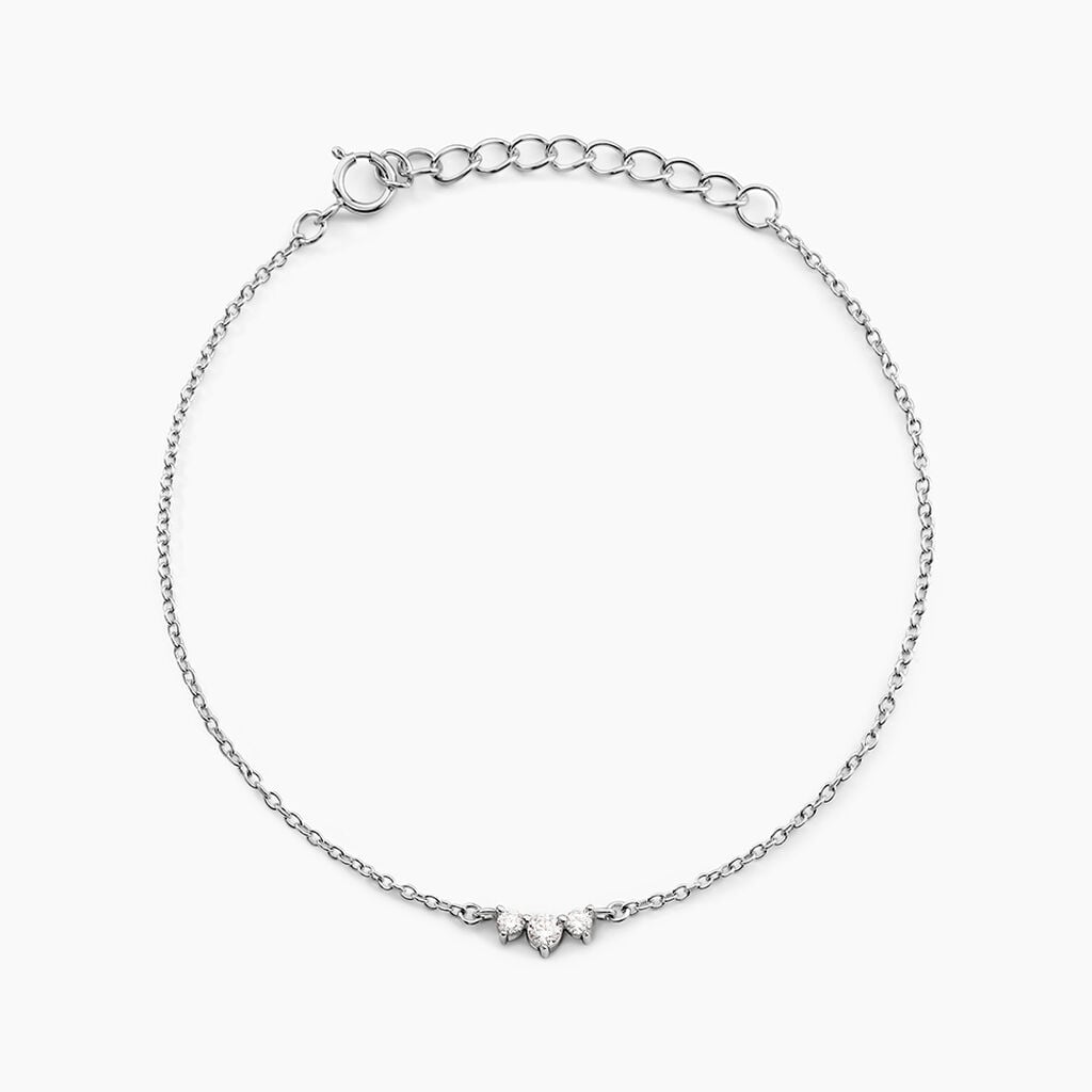 Bracelet Darlene Argent Blanc Oxyde De Zirconium - Bracelets Femme | Histoire d&rsquo;Or