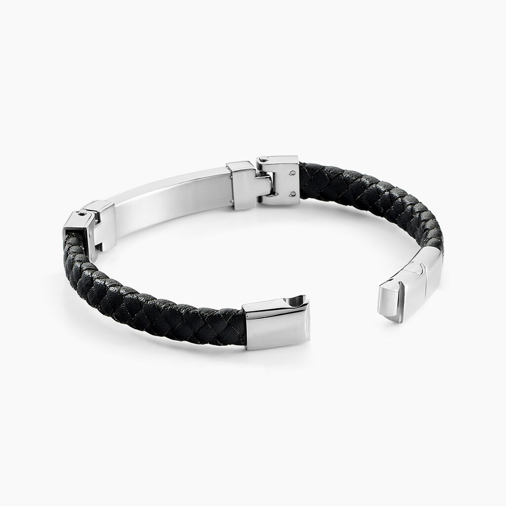 Bracelet Yannick Acier Blanc - Bracelets Cuir Homme | Histoire d&rsquo;Or