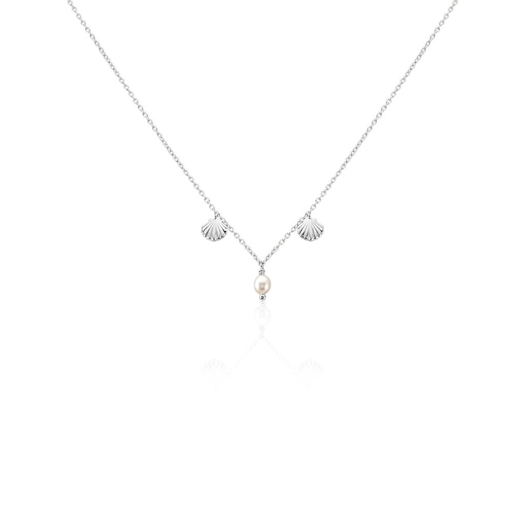 Collier Shehla Argent Blanc Perle De Culture - Colliers fantaisie Femme | Histoire d’Or